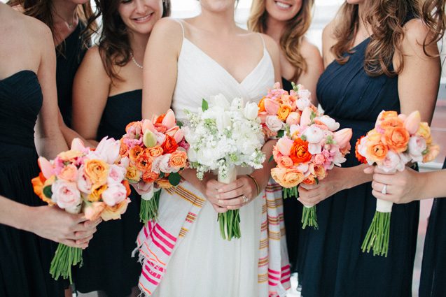 madison wedding photography colorful bouquets jcrew dresses