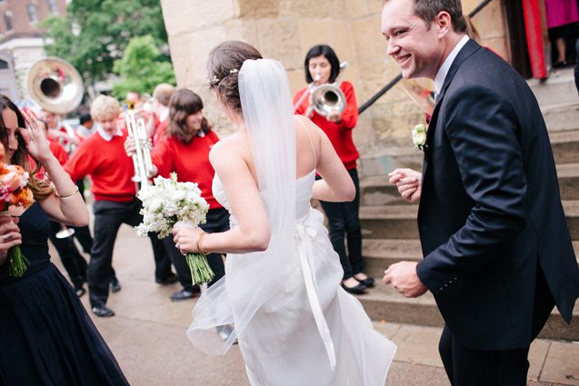 university of wisconsin band wedding surprise photography