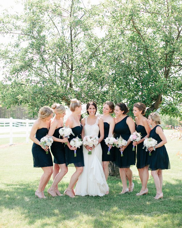 J.crew bridesmaids, peonies, peony wedding bouquet, wisconsin farm wedding, film wedding photographer