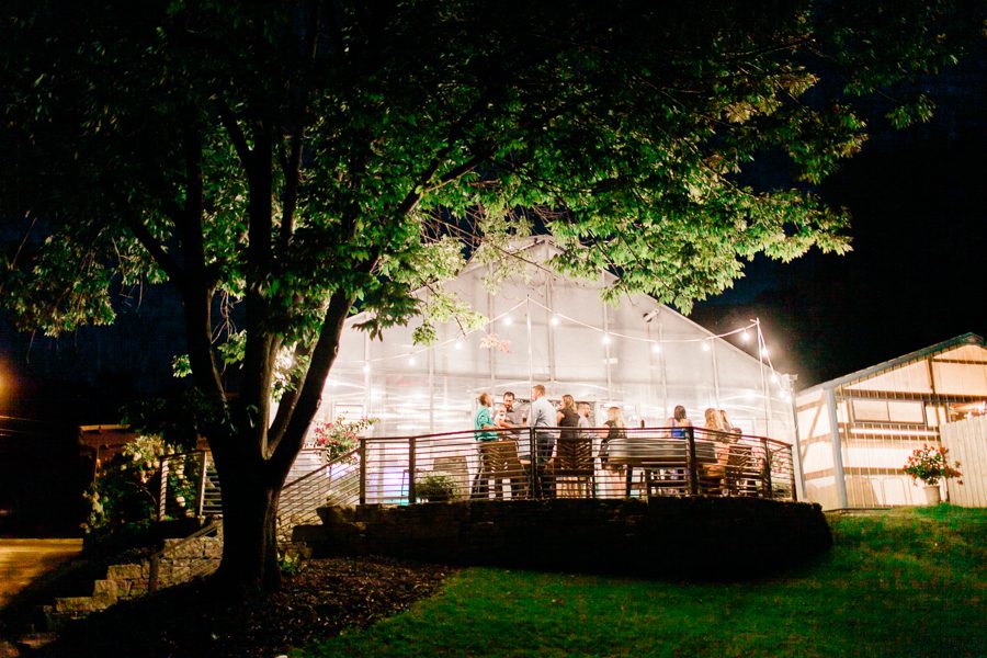 modern greenhouse wedding photos, carly mccray photography, lake geneva wedding photographer, madison wedding photographers, modern greenery wedding, modern wisconsin greenhouse wedding, modern greenery wedding, sleek wedding dress, greenery boutonnieres, black taper candles, green florals, modern greens