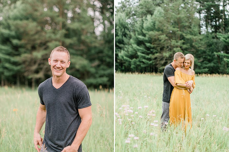 lake geneva engagement photos, lake geneva wedding photographers, door county wedding photographers, lake geneva engagement session, summer field engagement session, film engagement photos, carly mccray photography, light and airy wedding photos, light and airy engagement